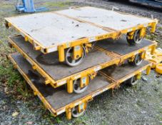 3 - Permaquip double railway trolleys A576116/A582109