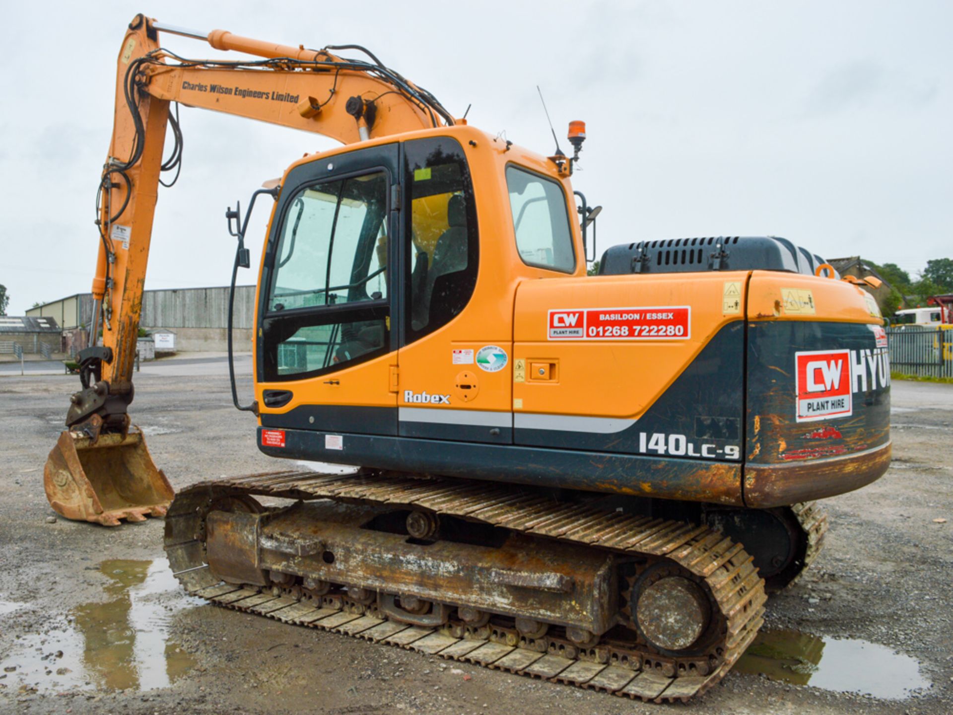 Hyundai Robex 140 LC-9 14 tonne steel tracked excavator Year: 2013 S/N: 0000625 Recorded Hours: 2980 - Image 2 of 12