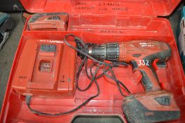 Hilti SFH 22-A cordless drill c/w 2 batteries, charger & carry case A577018