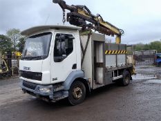 DAF FA LF55.170 13 tonne flat bed pole erection lorry Registration Number: BX02 GWY Date of