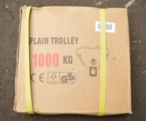 1000 kg plain girder trolley New & unused