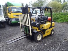 Yale GLP 25VX 2.5 tonne gas powered Fork lift truck Year: 2011 S/N: 21836J Recorded Hours: 9727