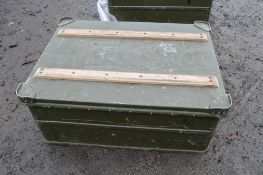 Aluminium shipping box (Ex MOD) Dimensions: 77cm L x 57cm W x 30cm D