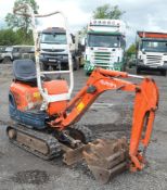 Kubota K008-3 1 tonne rubber tracked micro excavator Year: 2010 S/N: 20129 Recorded hours : 2363