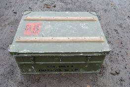 Aluminium shipping box (Ex MOD) Dimensions: 77cm L x 57cm W x 30cm D