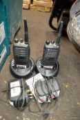 Motorola 2 way radio set c/w chargers E0008367