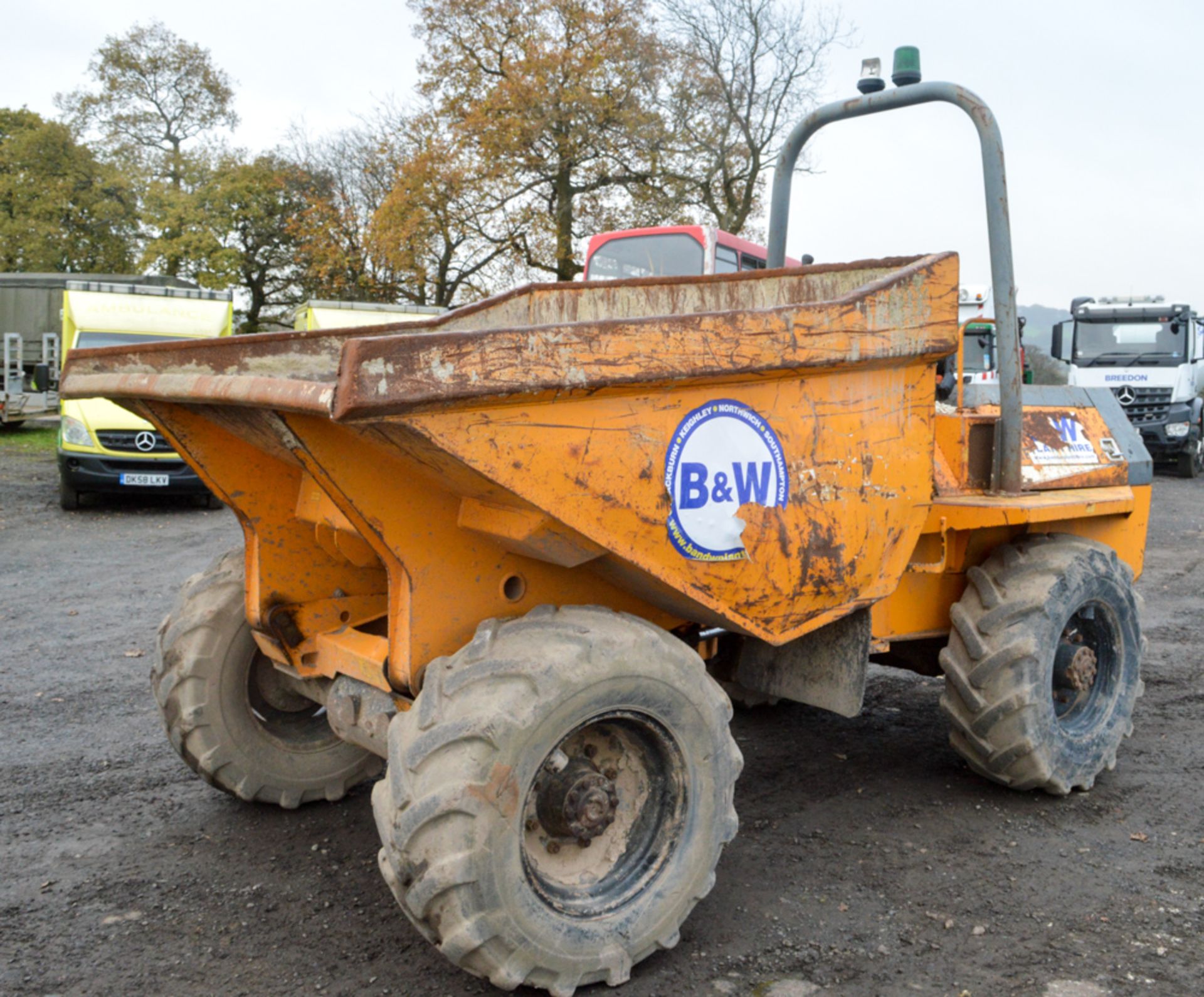 Benford Terex 6 tonne straight skip dumper Year: 2003 S/N: E303EE116 Recorded Hours: Not - Image 4 of 11