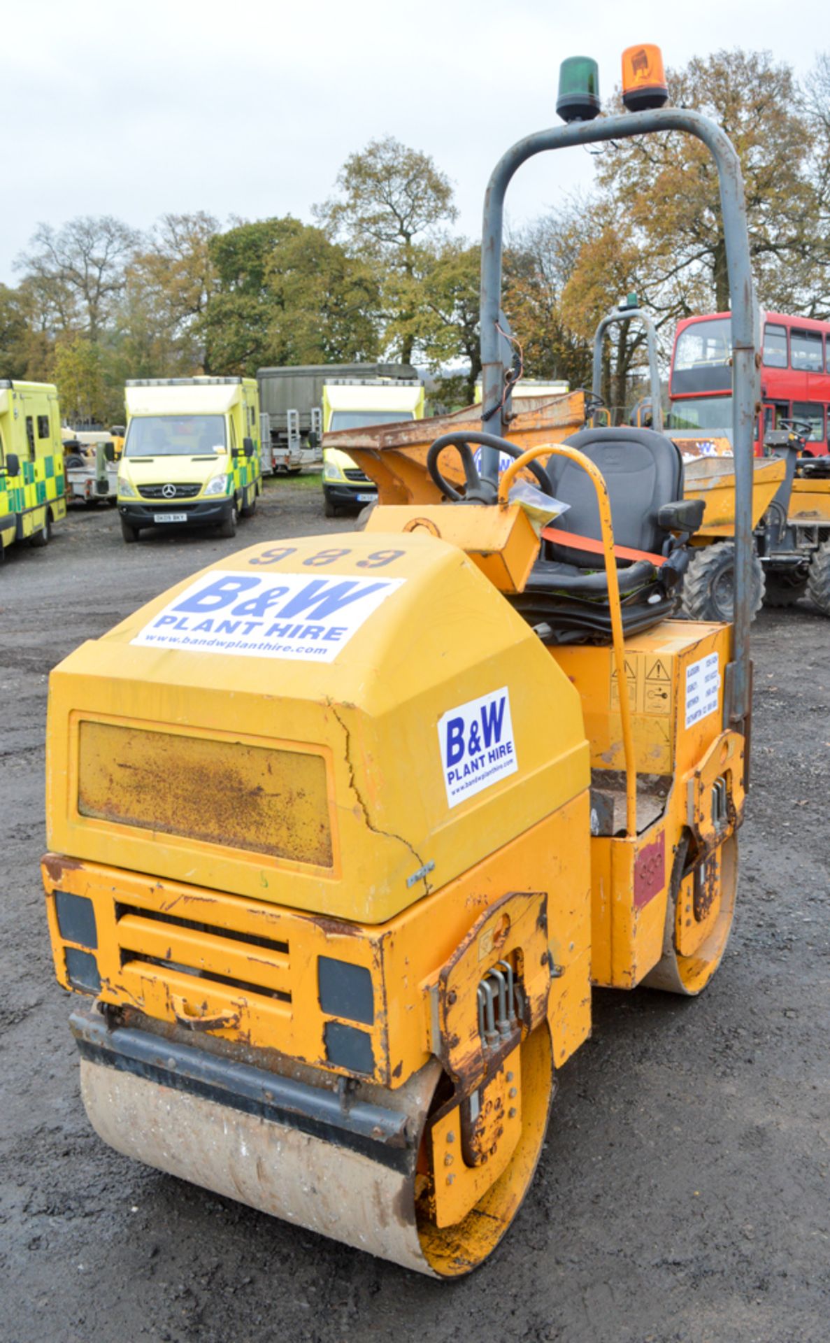 Benford Terex TV800 double drum ride on roller Year: 2007 S/N: E702HU016 Recorded Hours: 834 686 - Image 2 of 7