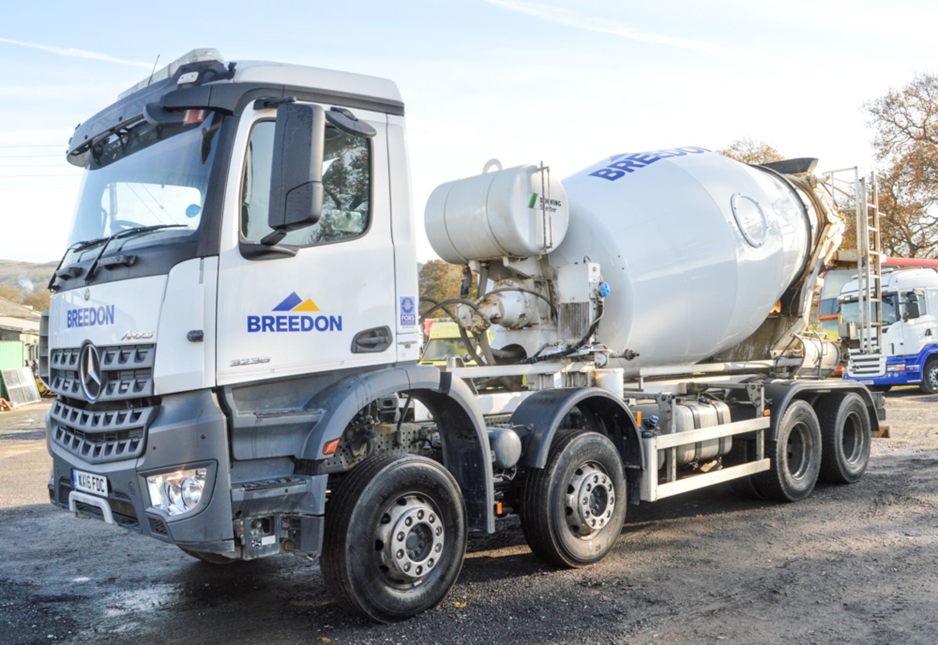 Mercedes Benz Arocs 3236 8 wheel concrete mixer lorry Registration Number: WX16 FDC Date of
