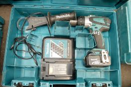 Makita 18v cordless power drill c/w battery, charger & carry case A632394