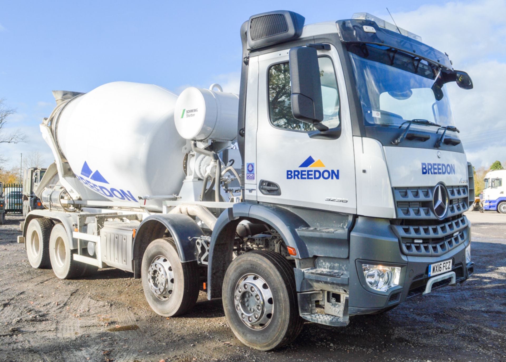 Mercedes Benz Arocs 3236 8 wheel concrete mixer lorry Registration Number: WX16 FCZ Date of - Image 3 of 11