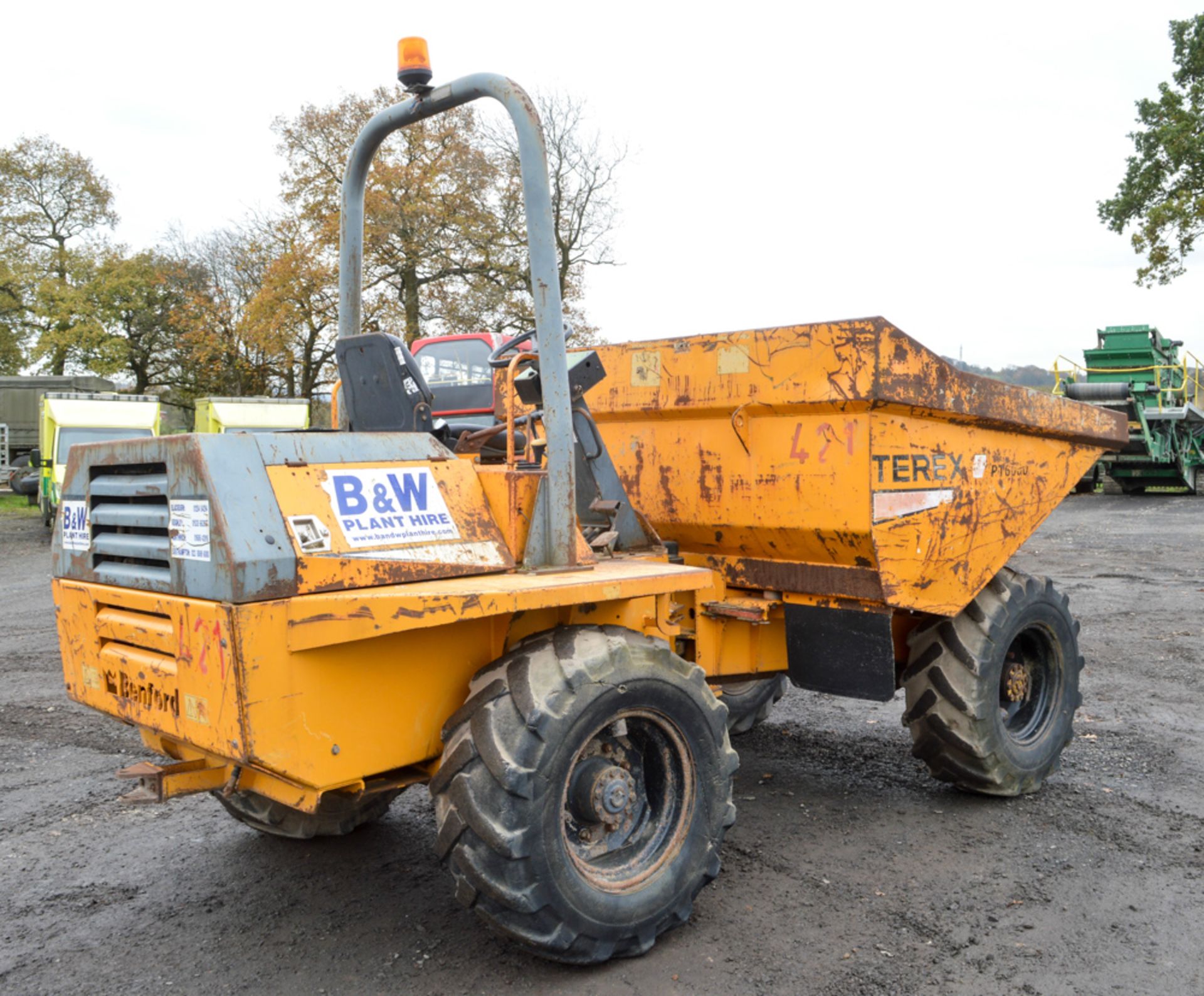 Benford Terex 6 tonne straight skip dumper Year: 2002 S/N: E20FF25 Recorded Hours: Not displayed ( - Image 4 of 12
