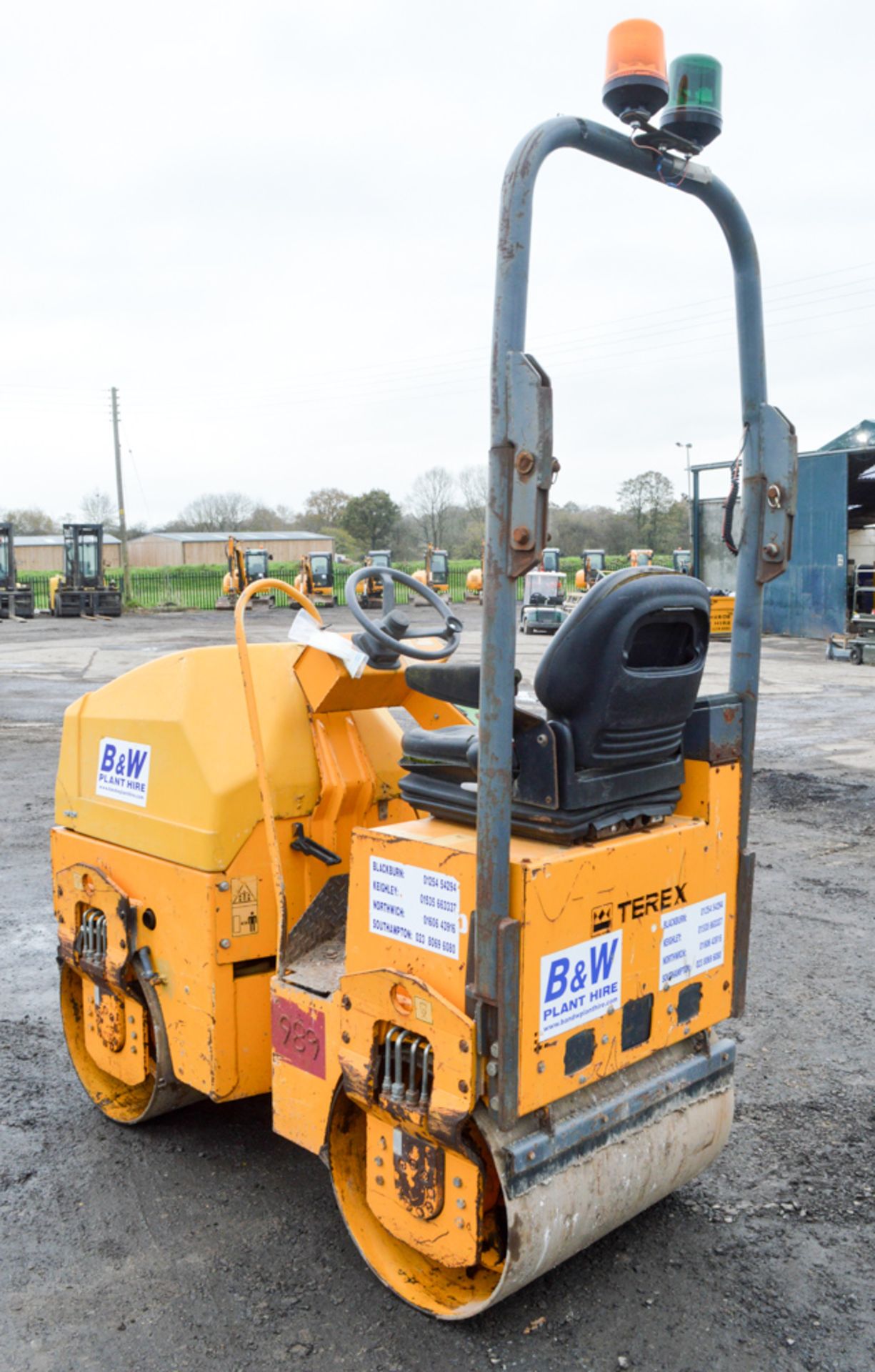 Benford Terex TV800 double drum ride on roller Year: 2007 S/N: E702HU016 Recorded Hours: 834 686 - Image 3 of 7