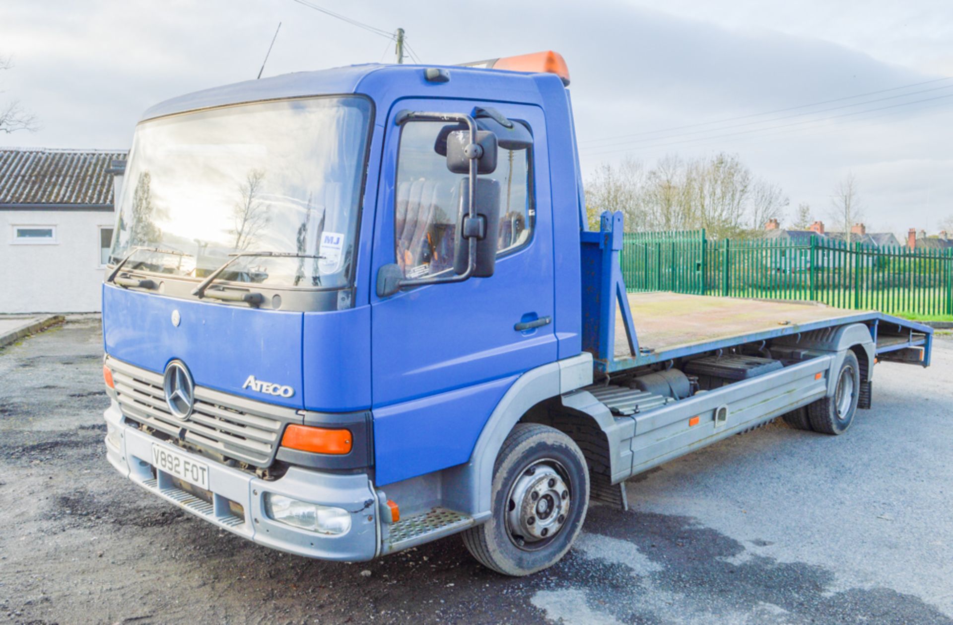 Mercedes Benz Atego 7.5 tonne beaver tail plant wagon Registration Number: V892 FOT Date of