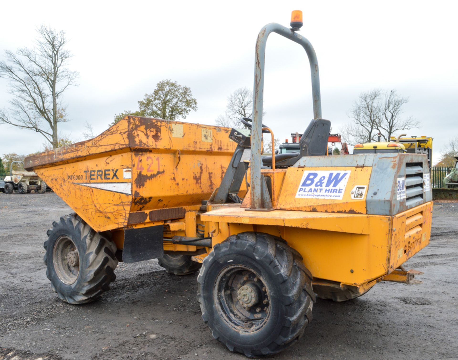 Benford Terex 6 tonne straight skip dumper Year: 2002 S/N: E20FF25 Recorded Hours: Not displayed ( - Image 3 of 12