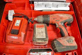 Hilti SFH22-A cordless power drill c/w 2 batteries, charger & carry case BOH622H
