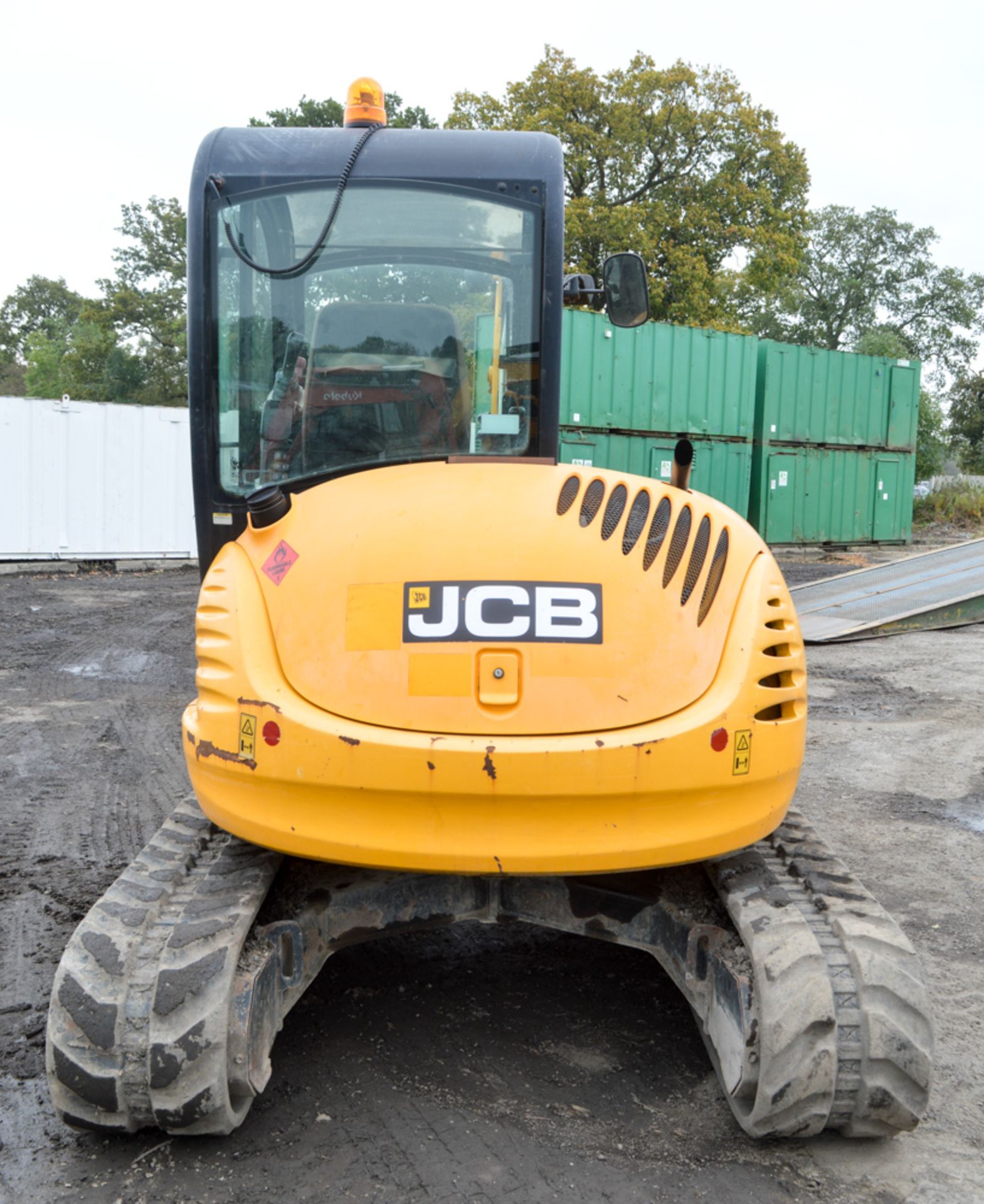 JCB 8050 RTS 5 tonne rubber tracked excavator Year: 2011 S/N: 1741604 Recorded Hours: 3299 blade, - Image 6 of 11