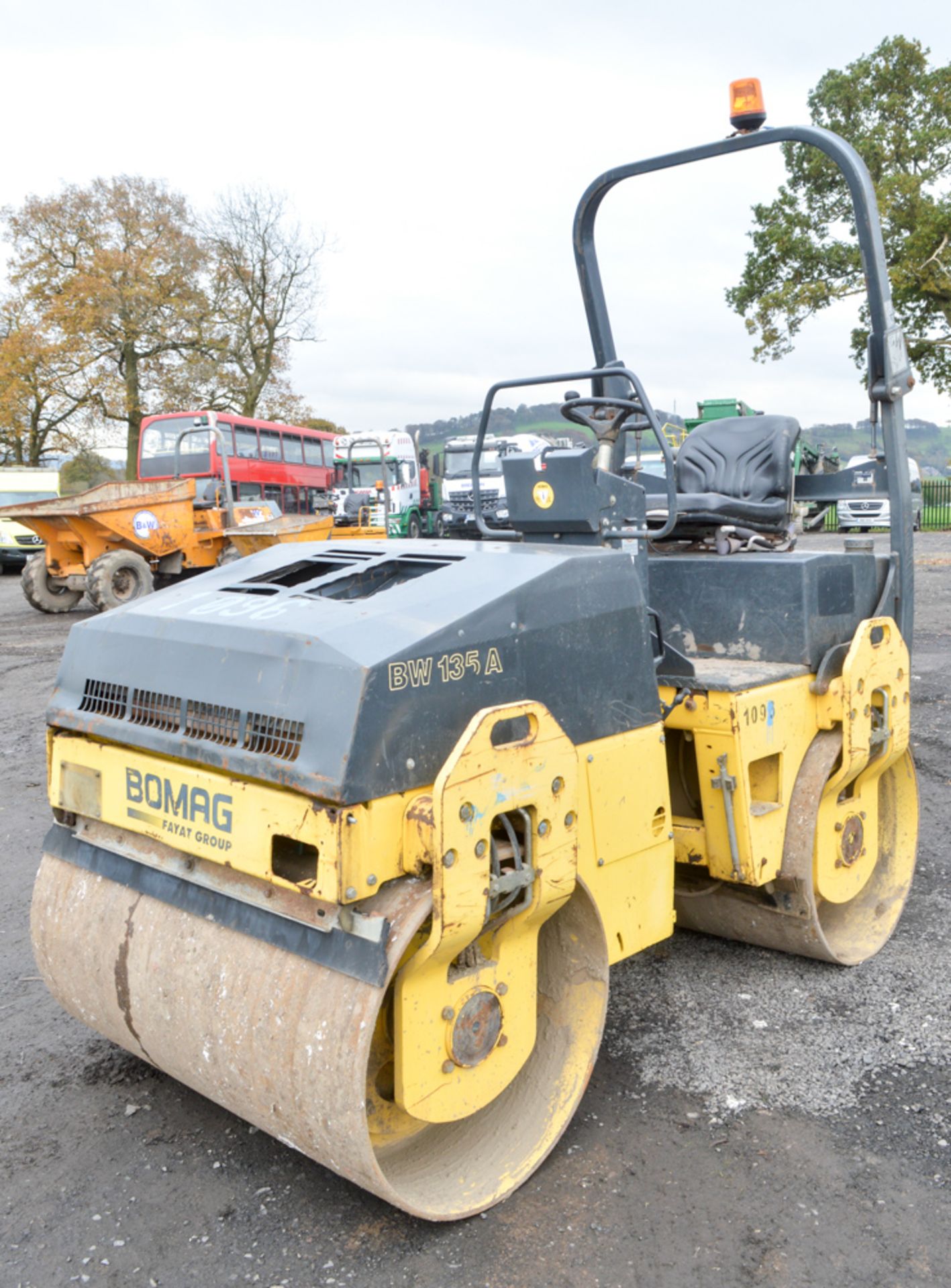 Bomag BW135A double drum ride on roller Year:2007  S/N: 161077 Recorded Hours: 1218 1096