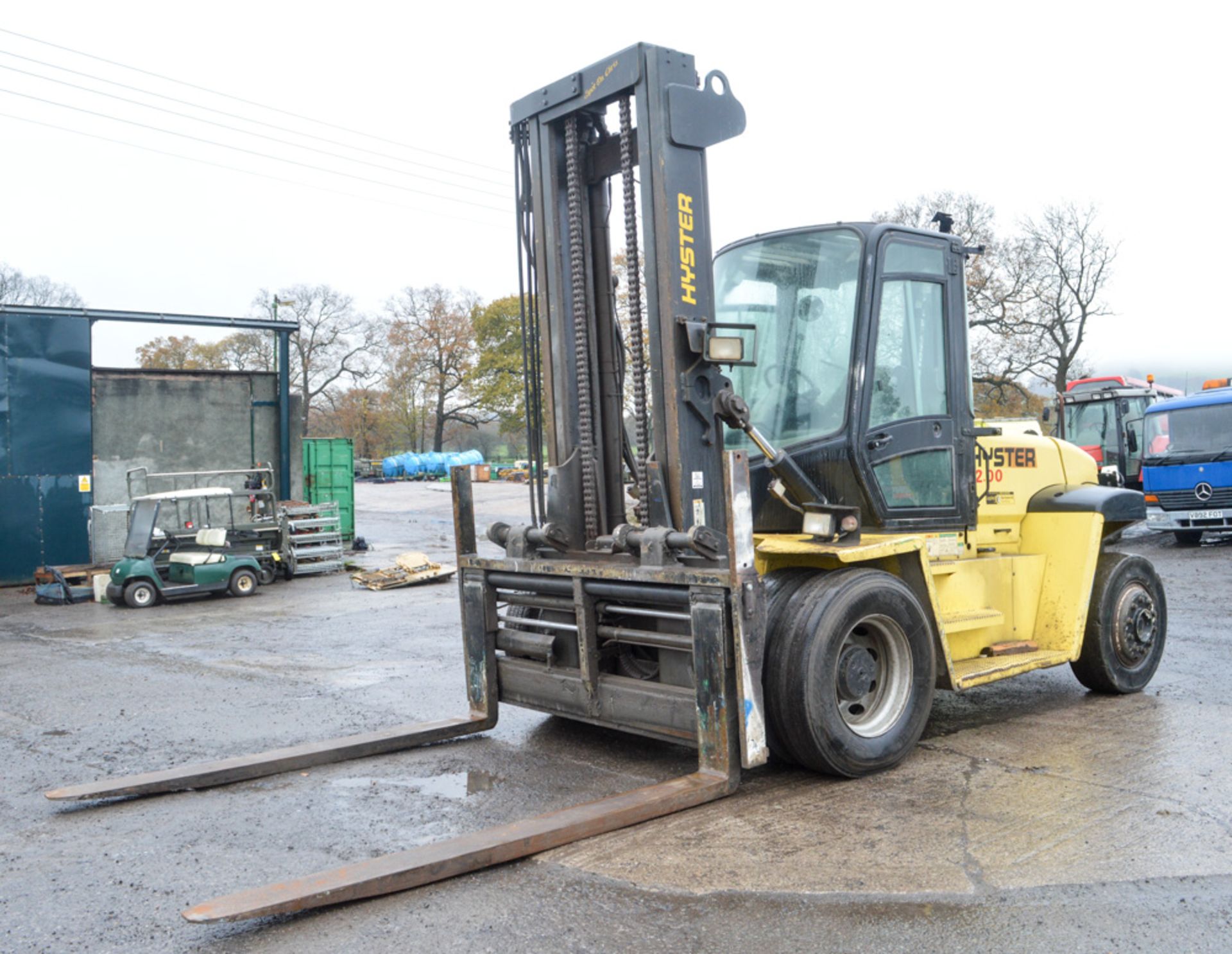 Hyster H12.00 XM 12 tonne fork lift truck Year: 2006 S/N: EO2925D Recorded Hours: 3606 (Clock faulty