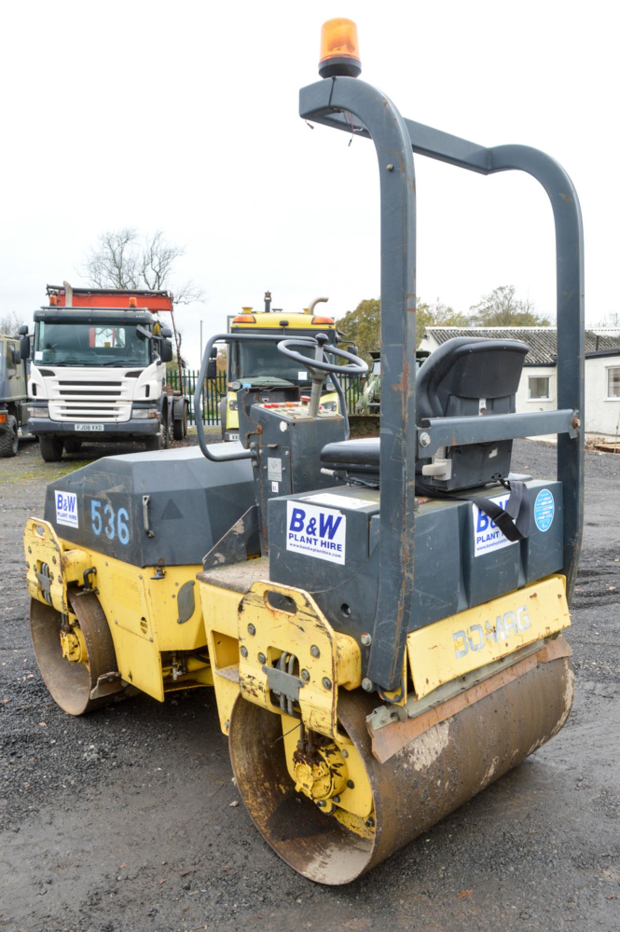 Bomag BW120 AD-3 double drum ride on roller Year: 2003 S/N: 518736 Recorded Hours: 1630 536 - Image 2 of 8