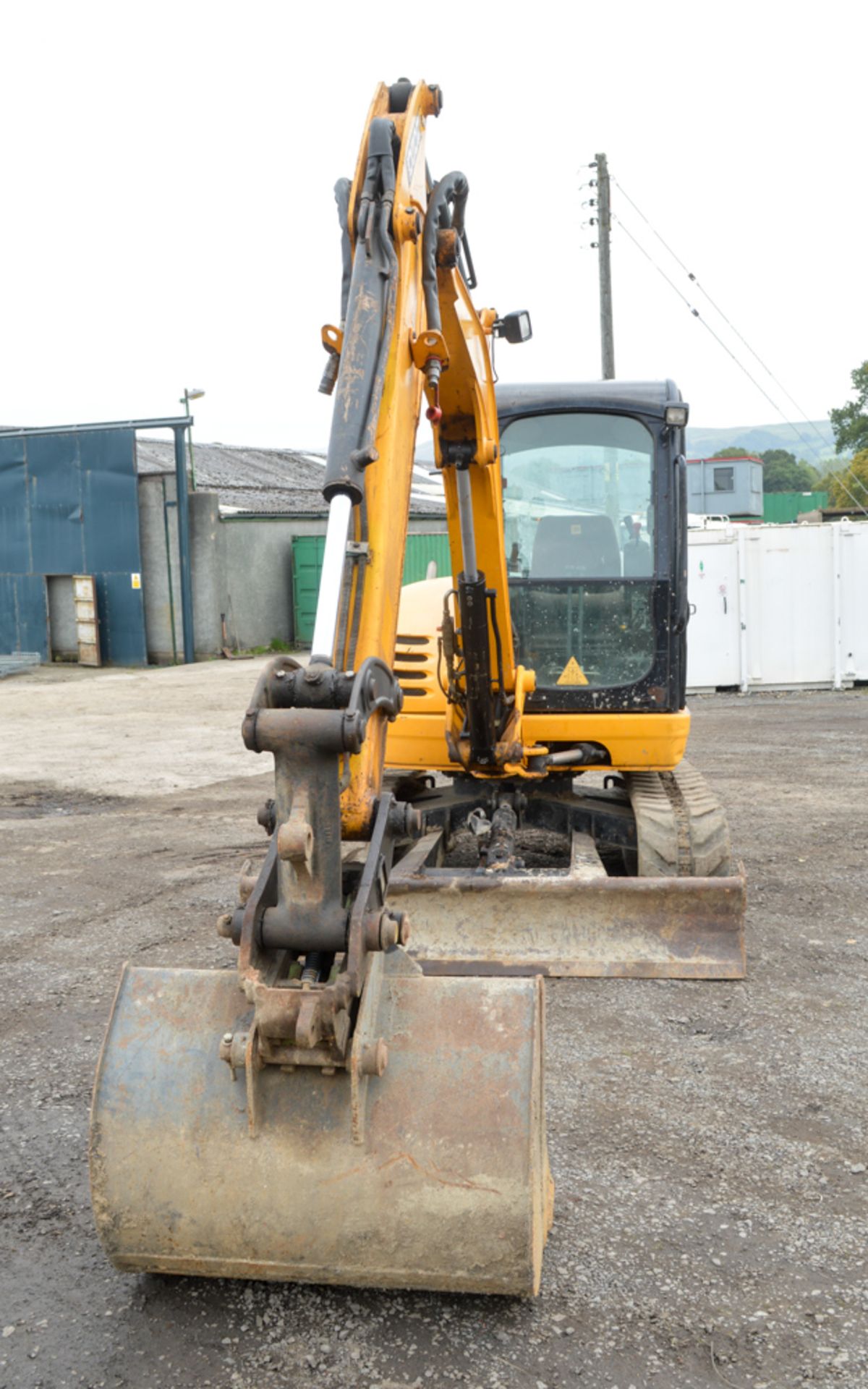 JCB 8050 RTS 5 tonne rubber tracked excavator Year: 2012 S/N: 1741769 Recorded Hours: 2389 blade, - Image 5 of 11