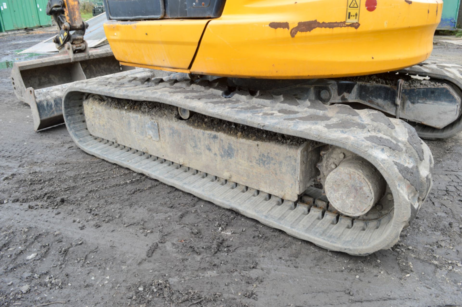 JCB 8050 RTS 5 tonne rubber tracked excavator Year: 2011 S/N: 1741604 Recorded Hours: 3299 blade, - Image 7 of 11