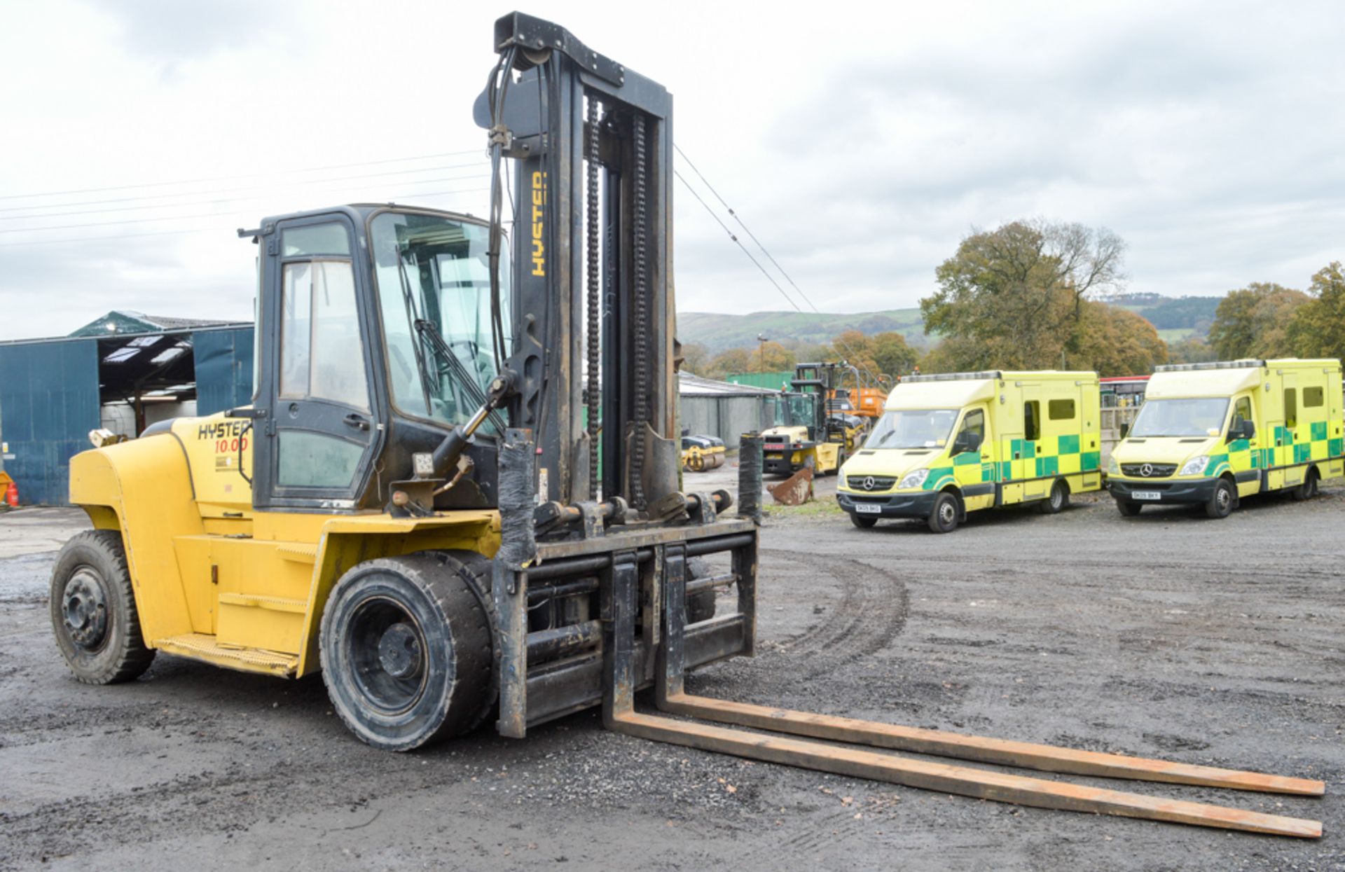 Hyster H10.00 XM-6 10 tonne fork lift  Year: 2008 S/N: H007E02033F Recorded Hours: 6784 - Image 4 of 10