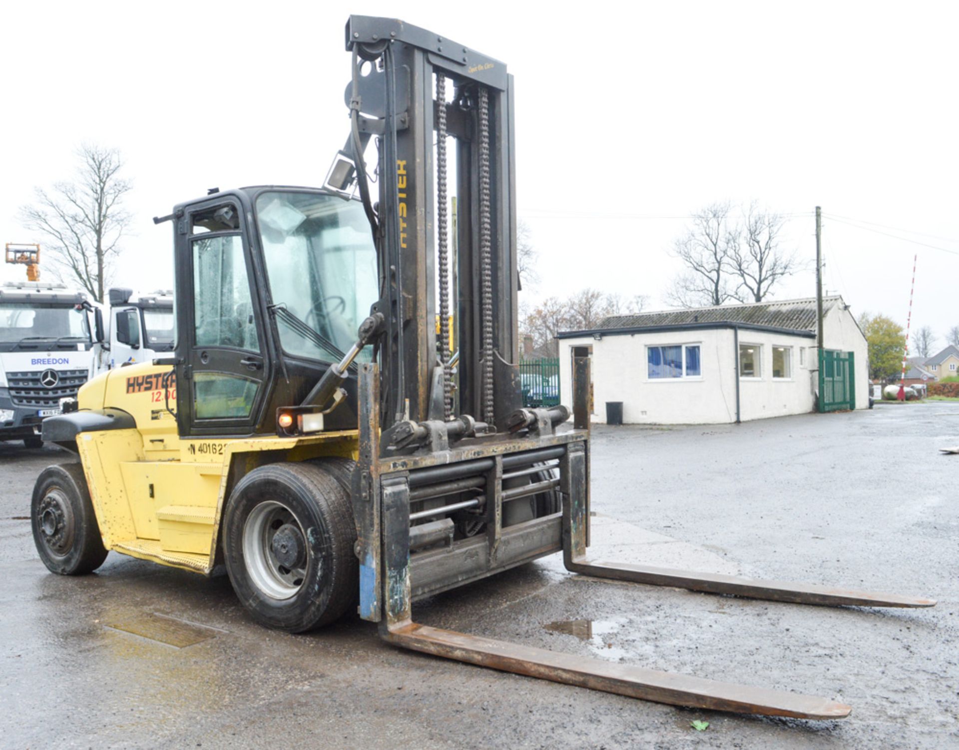 Hyster H12.00 XM 12 tonne fork lift truck Year: 2006 S/N: EO2925D Recorded Hours: 3606 (Clock faulty - Image 4 of 12