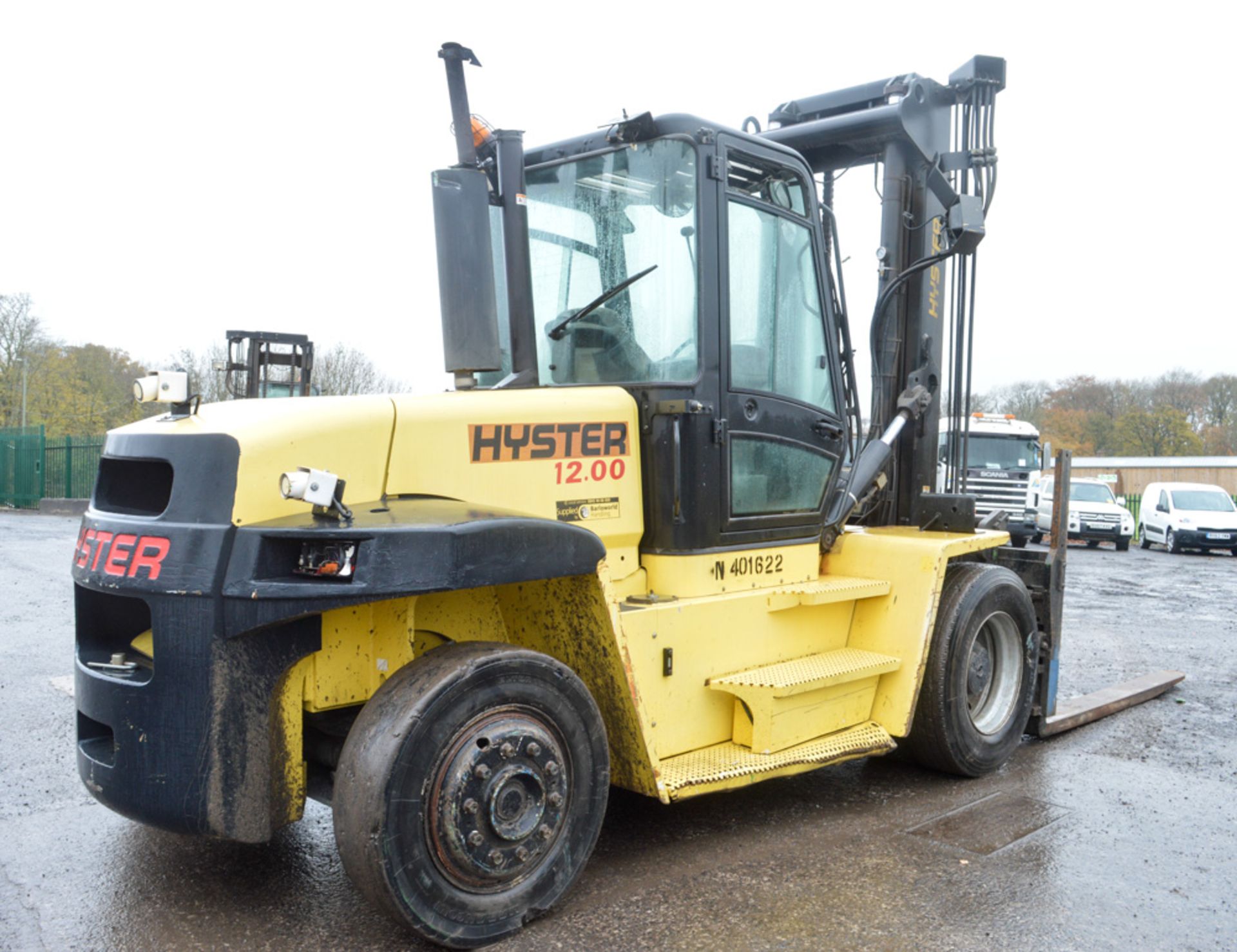 Hyster H12.00 XM 12 tonne fork lift truck Year: 2006 S/N: EO2925D Recorded Hours: 3606 (Clock faulty - Image 3 of 12