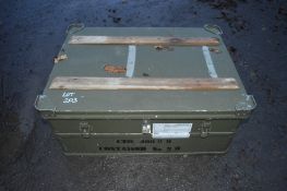 Aluminium shipping box (Ex MOD) Dimensions: 77cm L x 57cm W x 30cm D