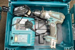 Makita 18v cordless power drill c/w battery, charger & carry case E0012724