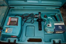 Makita 24v cordless SDS hammer drill c/w battery, charger & carry case E0002431