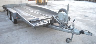 Bateson 16ft x 6ft twin axle vehicle recovery trailer C/w winch  CT827  ** No VAT on hammer price