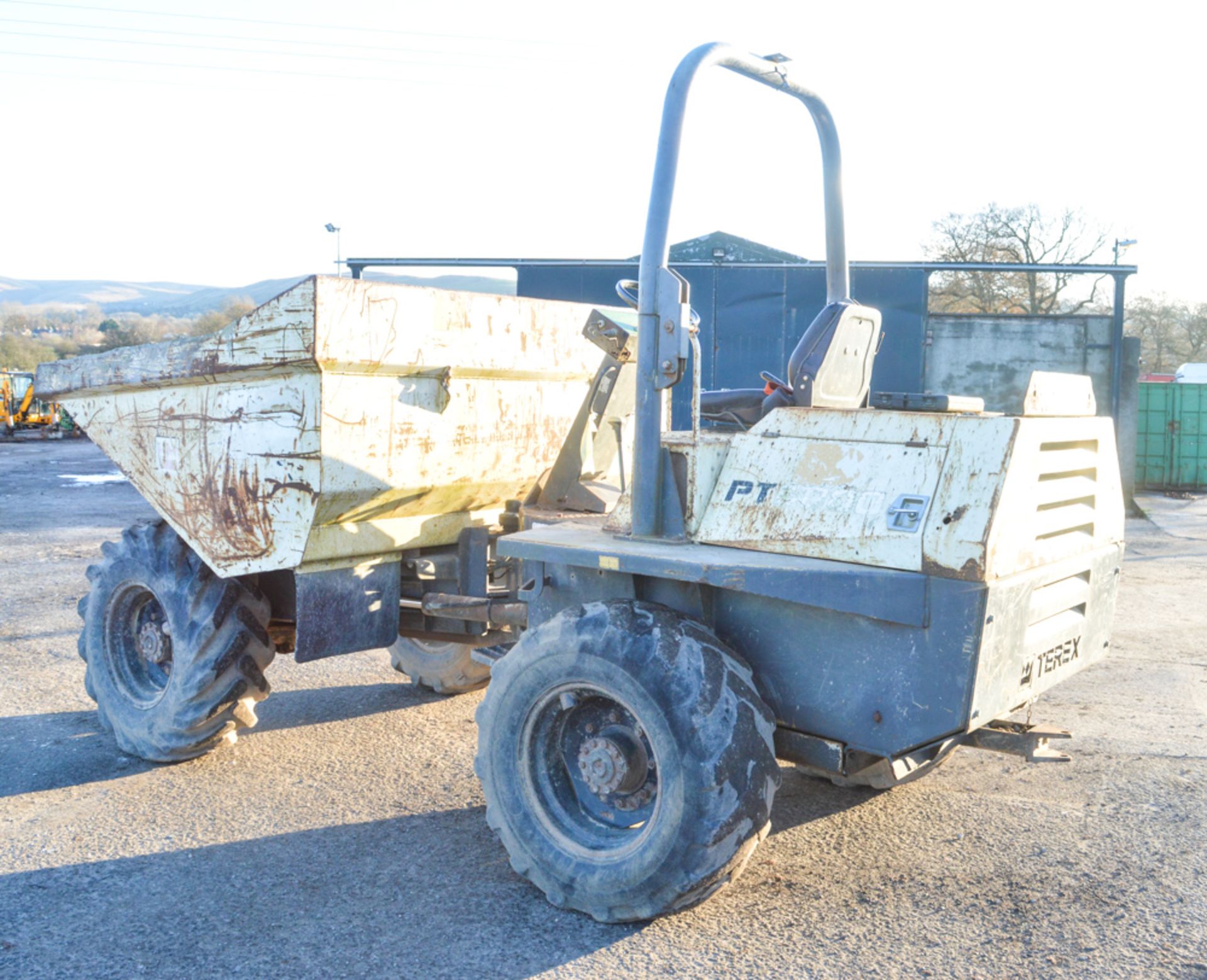 Benford Terex 6 tonne straight skip dumper Year: 2006 S/N: E602FJ037 Recorded Hours: Not - Image 4 of 11