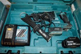 Makita 18v cordless SDS hammer drill c/w battery, charger & carry case 09-428