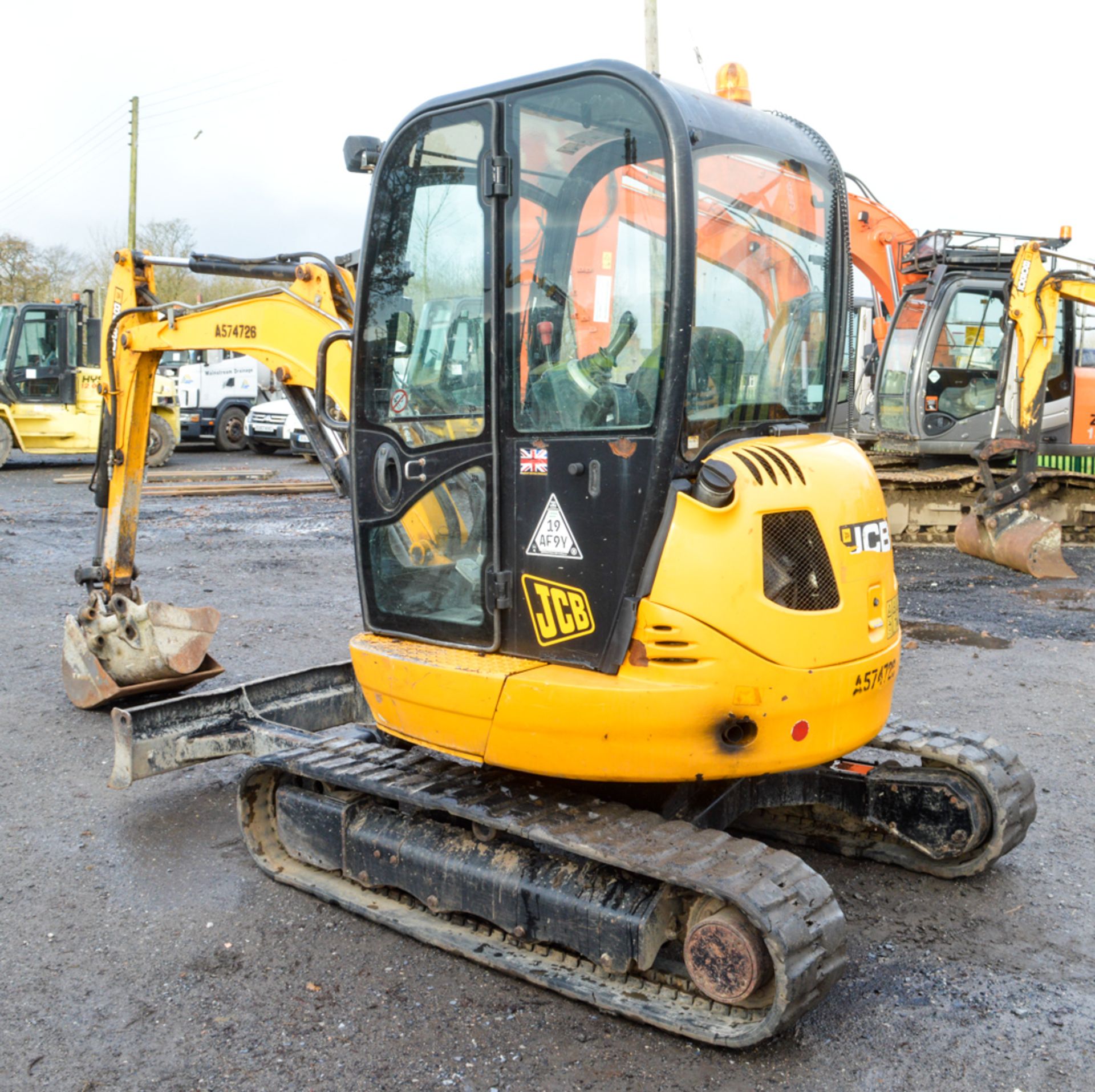 JCB 8030 ZTS 3 tonne rubber tracked mini excavator Year: 2012 S/N: 2021578 Recorded Hours: 1922 - Image 2 of 11