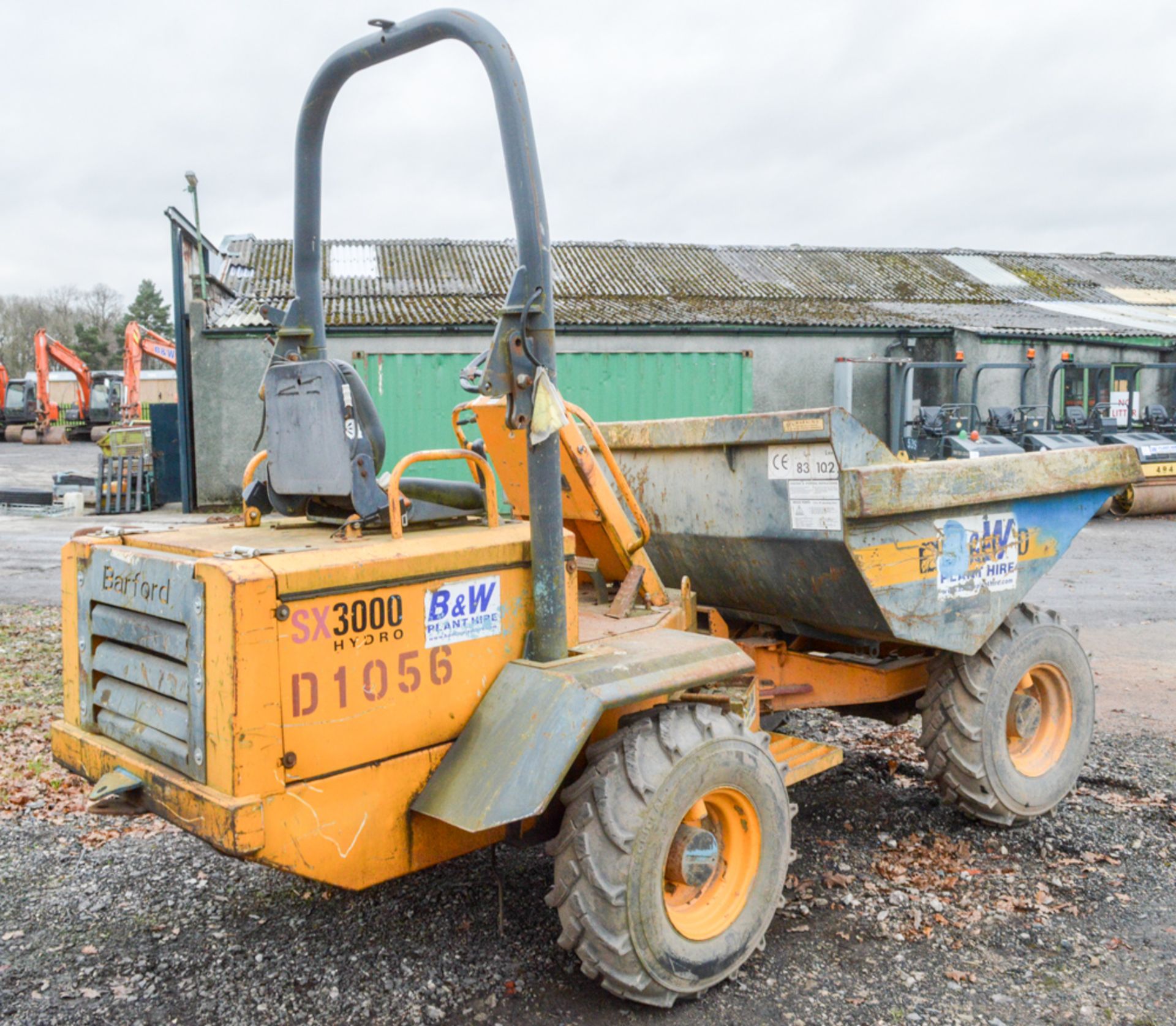 Barford 3 tonne straight skip dumper Year: 2007 S/N: SX32988 Recorded Hours: Not displayed (Clock - Image 4 of 8