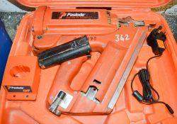 Paslode Impulse nail gun c/w battery, charger & carry case A511378