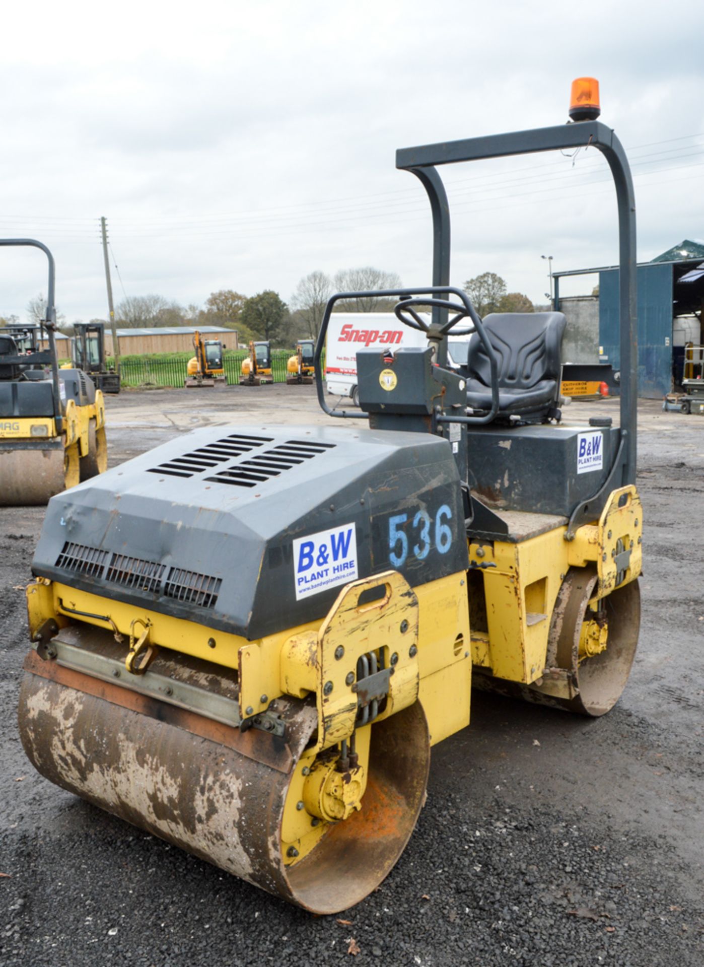 Bomag BW120 AD-3 double drum ride on roller Year: 2003 S/N: 518736 Recorded Hours: 1630 536