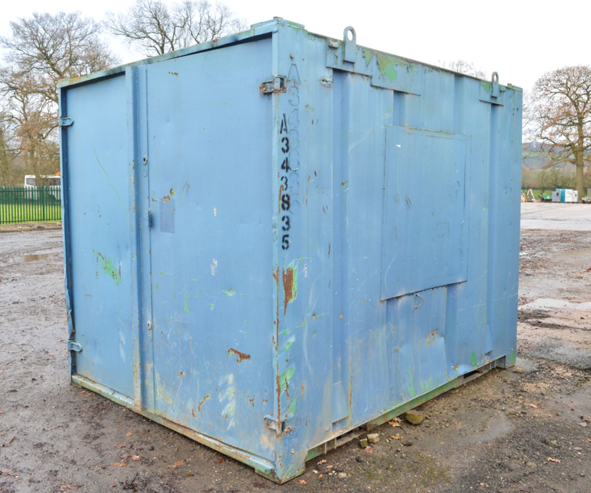 10ft x 8ft steel store site unit ** No keys, unlocked ** A343835