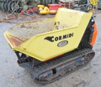 Cormidi 60 diesel driven high tip tracked pedestrian power barrow  Recorded hours: 339 C/w keys in