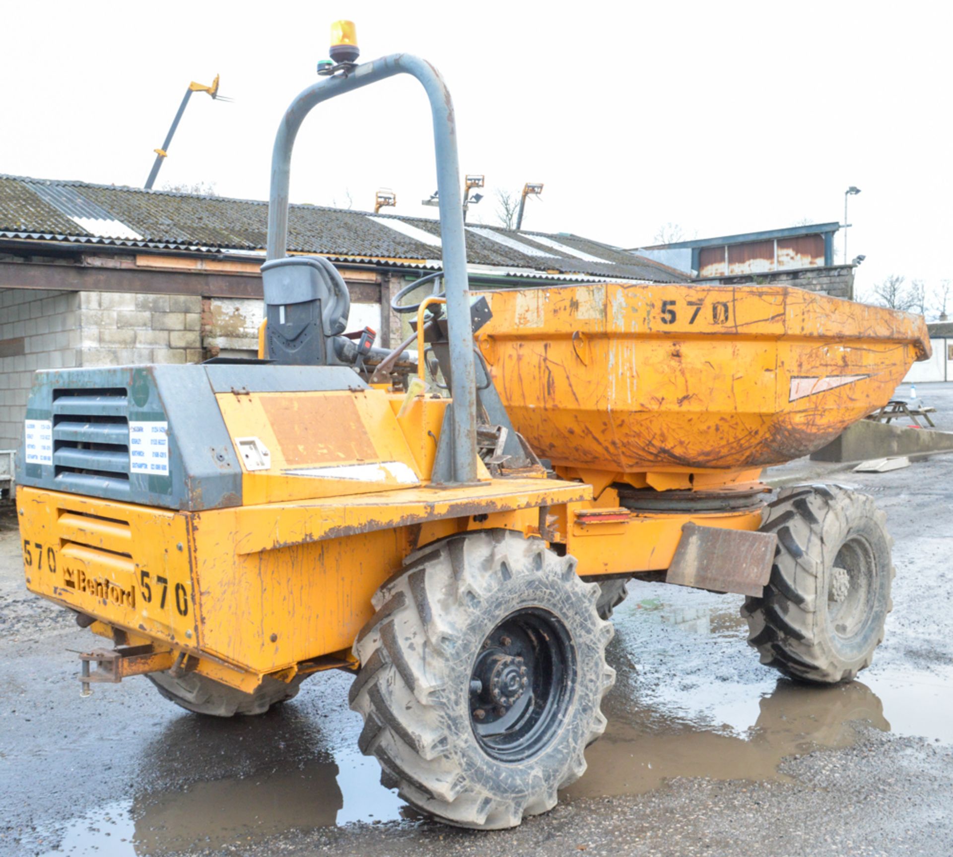 Benford Terex 6 tonne swivel skip dumper Year: 2003 S/N: E310EF445 Recorded Hours: Not displayed ( - Image 3 of 12