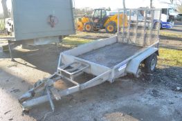 Indespension 8ft x 4ft plant trailer  S/N: 072001 *Wheel missing, towbar dismantled*