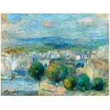 Pierre-Auguste Renoir, 1841 Limoges - 1919 Cagnes BLICK AUS DEM FENSTER AUF STADT UND HAFEN, 1893 Öl