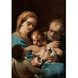 Giacomo Zampa, 1731 Forli "" 1808 Tossignano DIE HEILIGE FAMILIE MIT DEM JOHANNESKNABEN Öl auf