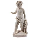 Stanislas Lami, 1858 "" 1944 PUTTO Höhe: 96 cm. Sockel auf Rückseite signiert. Zurückweichender