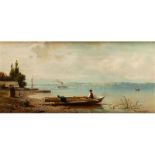 Arnold Meermann, 1829 Rehden "" 1908 Nieder-Thalheim bei Landeck BLICK AUF DEN CHIEMSEE MIT