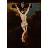 Maler des ausgehenden 17. Jahrhunderts CHRISTUS AM KREUZ Öl auf Leinwand. 134 x 96 cm. Beigegeben
