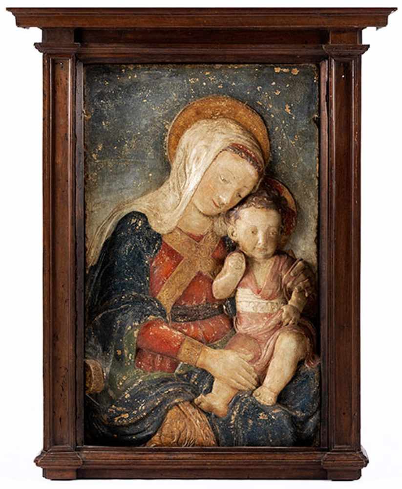 Antonio Rosselino, 1427 Settignano "" 1479/81 Florenz, zug. MADONNA COL BAMBINO Höhe: 104 cm. - Image 4 of 4
