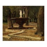 Paul Franz Flickel, 1852 Berlin "" 1903 Nervi/ Rom BRUNNEN IM PARK DER VILLA BORGHESE IN ROM Öl